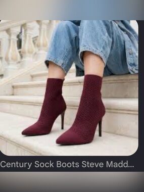 NWT Steve Madden Century dress boot in Burgundy